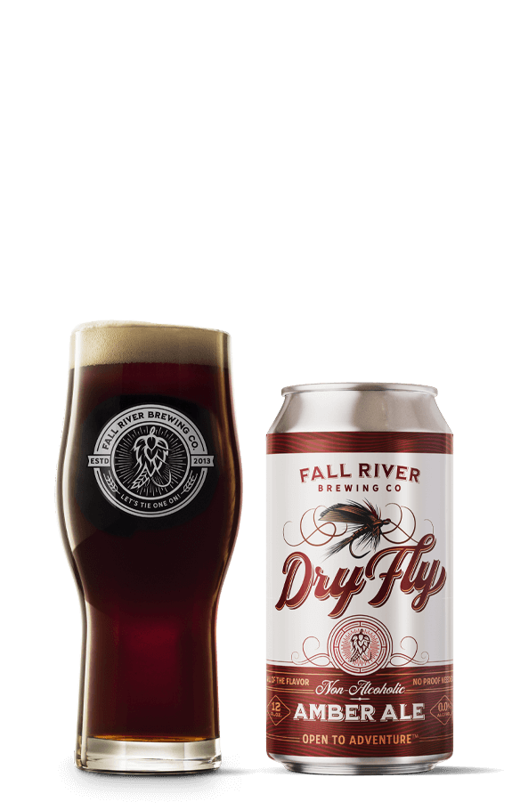 Fall River Beach Pop Dry Fly Amber Ale Non-Alcoholic Amber Ale