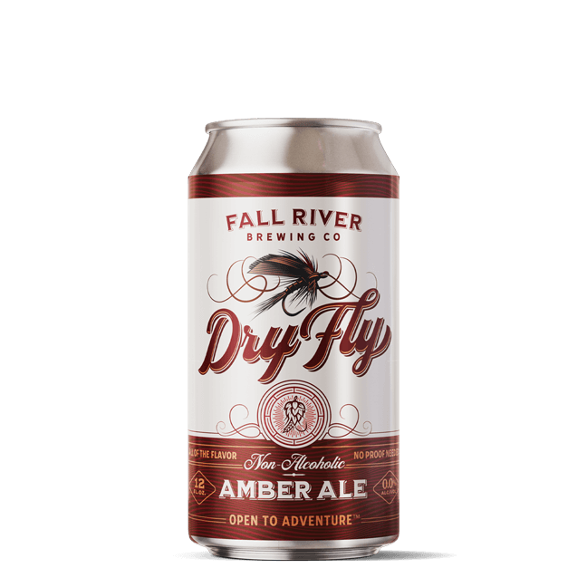 Fall River Beach Pop Dry Fly Amber Ale Non-Alcoholic Amber Ale